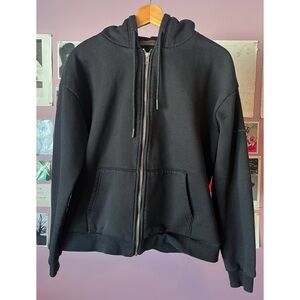 Black Zip-Up Hoodie